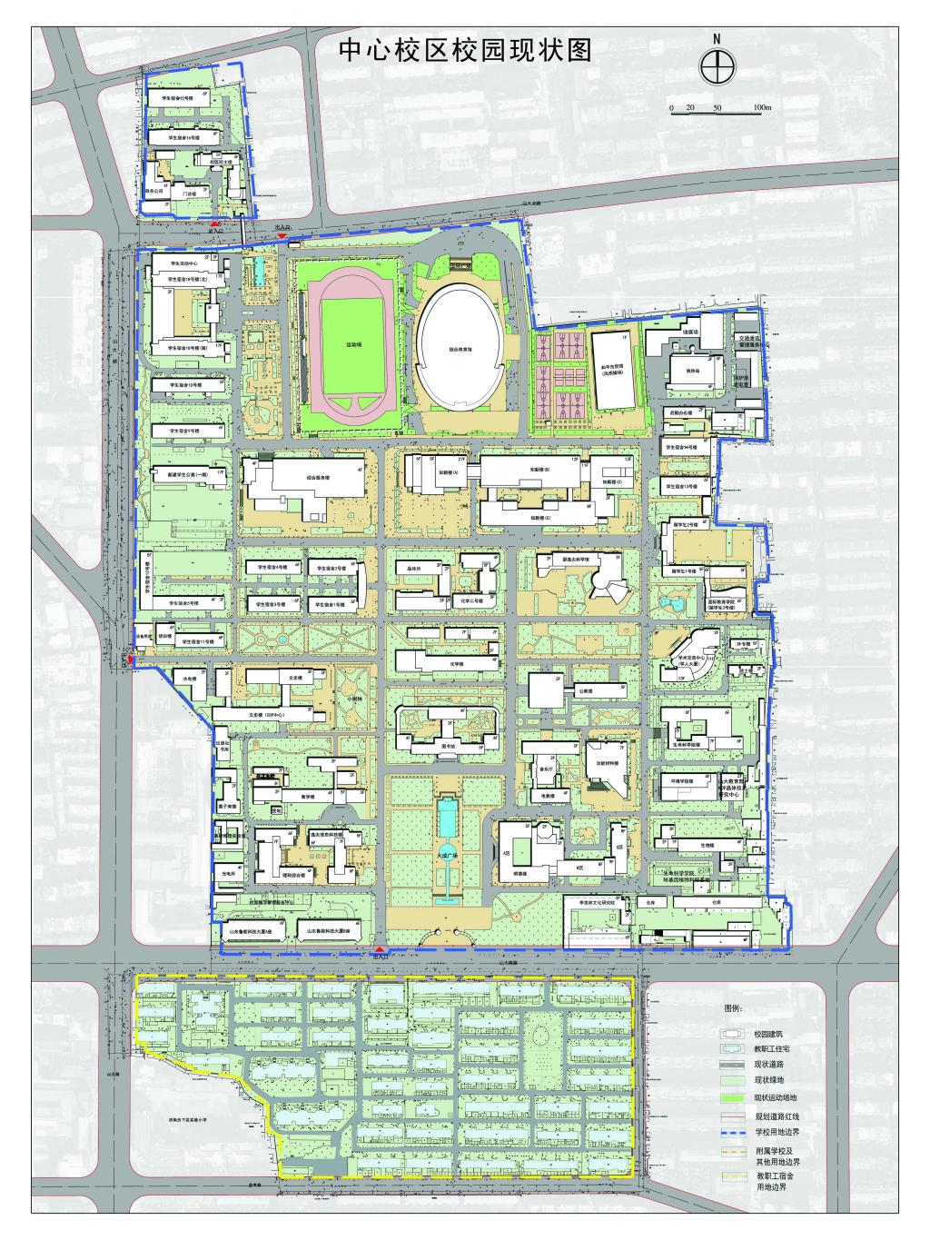 山东建筑大学全景地图图片